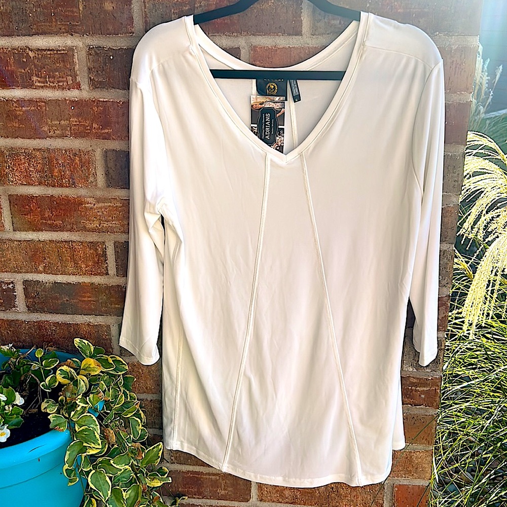 VECCELI Ladies M Ivory/Cream Tunic